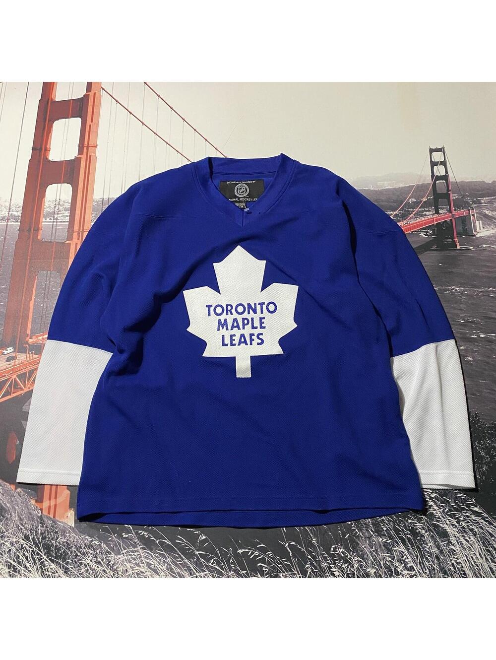 Toronto Maple Leafs Size L Large Official NHL Hockey Jersey Blue White Blank